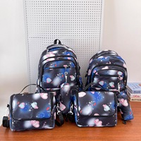 Sac à dos scolaire innovant, léger, résistant à l'usure, avec motif de dessin animé mignon, ensemble de sacs à dos pour étudiants, ensemble de sacs à dos pour élèves du primaire