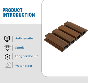 Panel de Revestimiento Exterior Moderno, Impermeable, Ecológico, de Madera y Plástico Compuesto (WPC), Acanalado / Rejilla / Panel Tipo Gran Muralla - Product Image 3