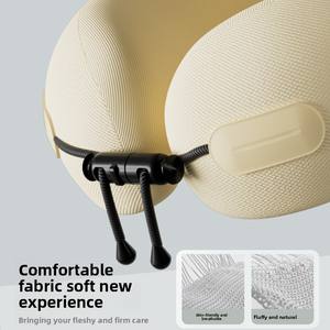 Almohada de espuma viscoelástica plegable en forma de U para el cuello con función de masaje, almohada para siesta de viaje y avión, soporte de columna Cervical para uso en el coche - Product Image 3