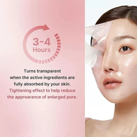 Masque Tissu PDRN ADN de Saumon Collagène Rose 28g 1 Unité Soin Coréen Hydratant Raffermissant Nuit pour Peaux Grasses Mixtes