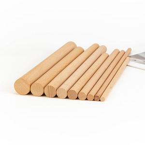 Barra de Soporte Redonda de Madera de Haya para Yoga, 10 Piezas, Diseño Moderno y Simple para Uso en Casa o Gimnasio - Product Image 1