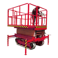 Chariot élévateur à ciseaux sur chenilles de 3 m, capacité de charge de 300 kg, électrique, diesel, homme, avec chenilles en acier alliage d'aluminium, utilisé pour la construction et l'agriculture