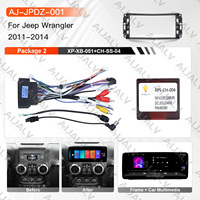 Pièces automobiles stéréo Aijia Factory pour JEEP Wrangler 2011-2014, écran tactile 12,3 pouces, panneau de commande, faisceau de câbles, Carplay
