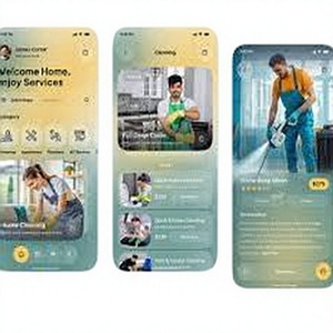 Application de nettoyage à domicile à la demande avec des professionnels vérifiés, des horaires flexibles et des paiements sans tracas. - Product Image 1
