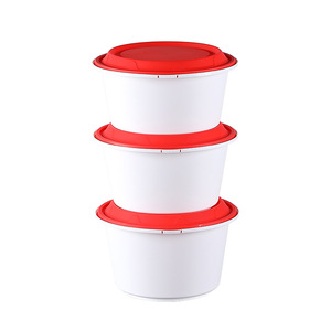 Round Disposable <b>Lunch</b> <b>Box</b> Thickened <b>Plastic</b> With Lid For Camping Takeout Bowl - Product Image 4