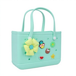 Sac de plage en EVA coloré pour <span class=keywords><strong>femme</strong></span>, sac à main cosmétique imperméable personnalisé, sac en EVA écologique portable de grande capacité pour femmes - Product Image 4