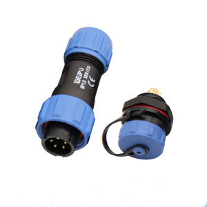 Connecteur Circulaire IP68 SP21, Prise Étanche en Plastique, Adaptateur à Contact Cuivre Mâle et Femelle à 3, 4, 5, 7, 9 Broches Filetées - Product Image 1
