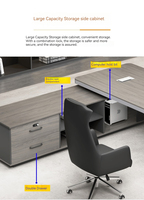 Bureaux de direction modernes en L pour le travail, table d'ordinateur de bureau, mobilier commercial de bureau