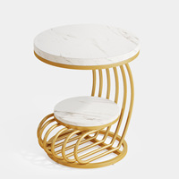 Tables d'appoint et d'angle rondes en fer, design minimaliste moderne, multifonctionnelles, portables, pour salon et bureau à domicile