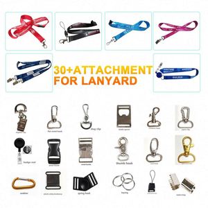 Personalized High Quality Low Price <b>Lanyard</b> Keychain Pink <b>Polyester</b> Custom Nylon Neck Strap - Product Image 2