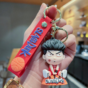 Cool 3D Slam <span class=keywords><strong>Dunk</strong></span> porte-clés souple PVC caoutchouc Anime sac à dos pendentif dessin animé 3D Slam <span class=keywords><strong>Dunk</strong></span> porte-clés <span class=keywords><strong>Promotion</strong></span> - Product Image 6