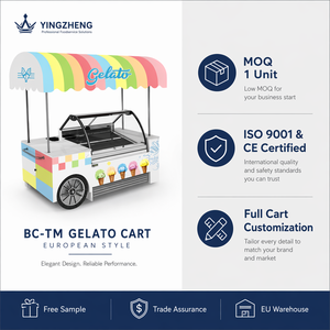 Carretto Gelato Refrigerato Professionale con Ventilazione Forzata e Illuminazione a LED per Fiere ed Eventi - Product Image 6