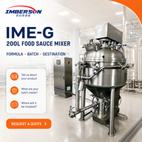 Mélangeur de sauces alimentaire automatique haute performance 200L avec agitateur à engrenages et composants de pompe