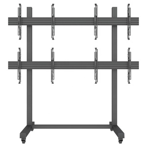 Soporte para pantalla de 2x2 ruedas de aluminio, carrito de TV móvil para pantallas de 32-65 pulgadas - Product Image 3