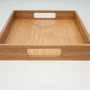 Plateau artisanal en bois massif, noyer d'Amérique du Sud, plateau créatif en bois de Sabri pour dim sum, dessert, collation, gravure jetable - Product Image 1