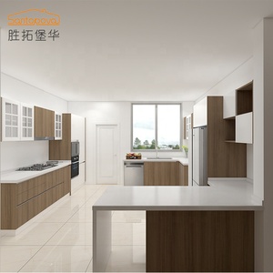Hecho <span class=keywords><strong>en</strong></span> china blanco Modular moderno gabinetes de cocina de laca para <span class=keywords><strong>venta</strong></span> pequeño apartamento de gabinete de cocina - Product Image 1