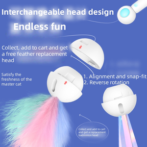 Múltiples formas ajustables de jugar, lindos juguetes para gatos, juguete para gatos corriendo, juguete de leaser retráctil para jugar en interiores - Product Image 6