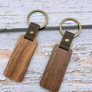 व्यक्तिगत अनुकूलित खोदना DIY मुद्रित नाम रिक्त कुंजी श्रृंखला कीरिंग अखरोट लकड़ी की नक्काशी मोनोग्राम Keychains