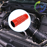 Tuyau de radiateur automobile en silicone renforcé avec anneau en acier, tuyau de refroidissement, tuyau d'air de suralimentation du turbocompresseur, rouge, flexible, OEM 3845011482
