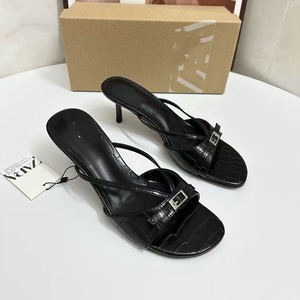ZA2026 Nuevas <span class=keywords><strong>Sandalias</strong></span> Negras para Mujer - <span class=keywords><strong>Sandalias</strong></span> de Tacón Alto con Plataforma y Tiras Abiertas - <span class=keywords><strong>Sandalias</strong></span> Individuales - Venta Directa de Fábrica y al por Mayor - Product Image 2