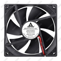 Ventilateur de refroidissement axial sans balais Gdstime GDA9225 DC à roulement à huile 5V-48V 90mm 9cm 92x92x25mm 2PIN 23-53dBA pour boîtier d'ordinateur