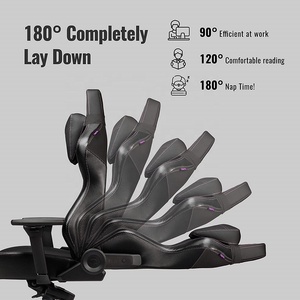 Chaise de Gaming ergonomique pivotante 360, confortable, ergonomique et inclinable, pour ordinateur de bureau et de jeu de course - Product Image 4