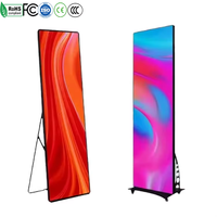 Affichage numérique portable P1.86 P2.5 P3, contrôle Wifi intérieur, support vertical pour magasin, affichage publicitaire, écran d'affichage LED