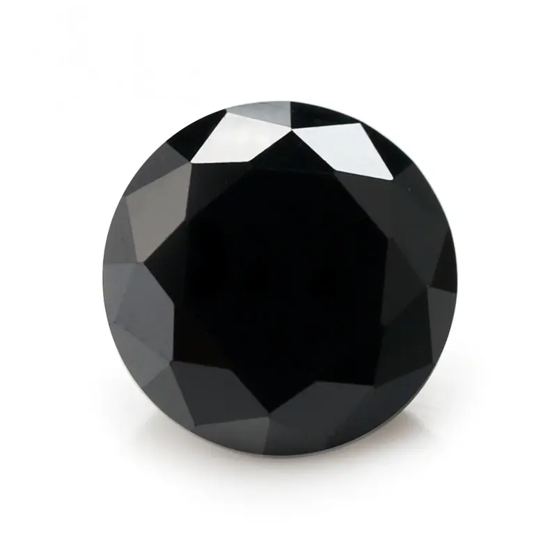 Wholesale synthetic cubic zirconia black round loose cz stone