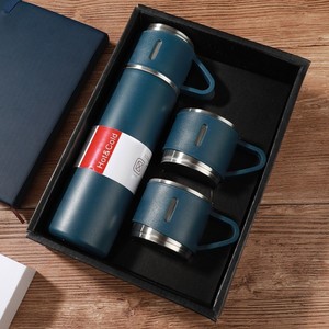 Coffret Cadeau Bouteille Isotherme avec Tasse – Bouteille d'Eau Thermique Isolée en Acier Inoxydable 304 avec 3 Couvercles – Cadeau d'Affaires - Product Image 6