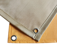 Couverture de soudage ignifuge en tissu de fibre de verre, tapis pour foyer avec anneau en cuivre, couverture anti-feu
