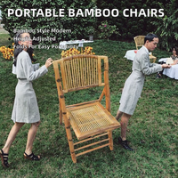 Chaises pliantes modernes en bambou, portables, réglables en hauteur, imperméables, pour cérémonies en extérieur, restaurants, hôtels, décoration de lieux