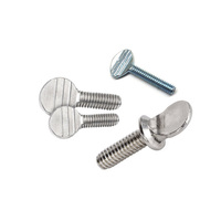 Vis à tête ronde en acier au carbone, serrage manuel, vis de raquette, filetage standard