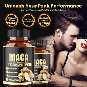 Maca Ashwagandha Ginseng Tribulus Shilajit Shatavari Poivre Noir 150 Capsules MACA <span class=keywords><strong>Extra</strong></span> Fort 7 en 1 Complément Alimentaire - Product Image 4