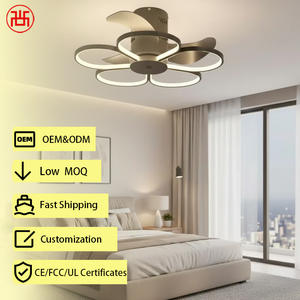 Reversible Petal Design Smart <b>Ceiling</b> <b>Fan</b>, 3-Color Dimmable LED Light, Quiet DC Motor, Remote & App Control for <b>Bedroom</b> - Product Image 1