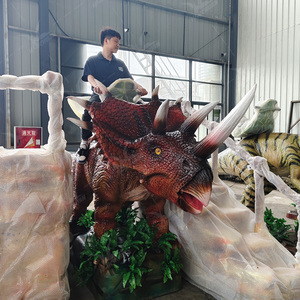 <span class=keywords><strong>Parc</strong></span> d'attractions mécanique moderne d'intérieur Triceratops animatroniques électriques Dinosaur Rides pour adultes et enfants - Product Image 1