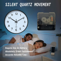 Horloge murale numérique à quartz de 12 pouces, design personnalisé, style antique, design moderne, plaque de 25 mm d'épaisseur pour la décoration de la maison, salon
