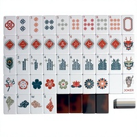 Jeu de Mahjong américain Oriental Floral Dragon Tiger, tuiles en acrylique à dos écaille de tortue 4 couches, sac de transport, NMJL Entertainment