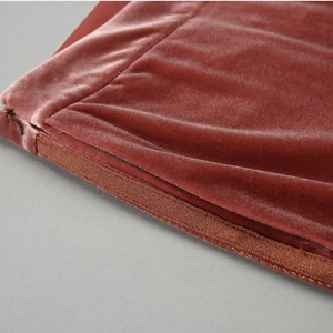 High Quality Office <strong>Lady</strong> <strong>Velvet</strong> Mid <strong>Trousers</strong> Solid Color Elastic Anti-Pilling Anti-Wrinkle Professional Wear 11%Spandex - Product Image 3