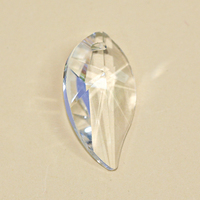 Pendentif en verre soufflé en forme de feuille de pêche transparente exquis, perles de verre amusantes, collier de boucles d'oreilles, fabrication de bijoux uniques de la marque SJ