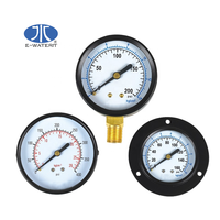 Manometer Oil Gas Pressure Gauge with PSI and Bar Unit with Bottom Connection
