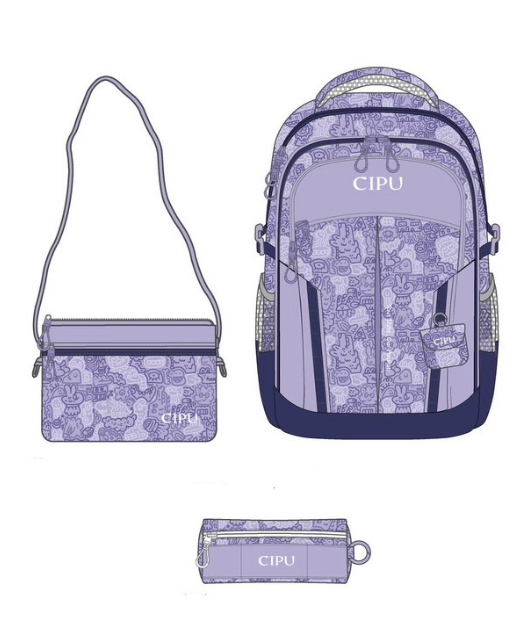 Estampado de graffiti violeta claro