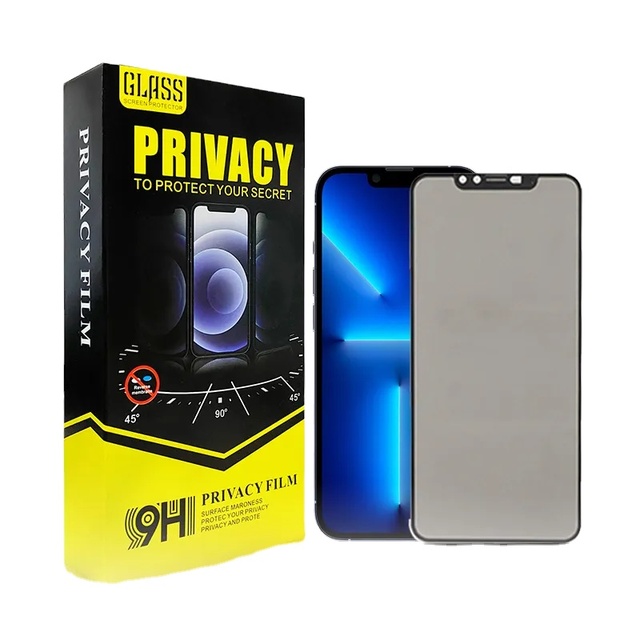 Grade AAA Privacy Tempered Glass Screen Protector for iPhone 11 12 13 Pro Max Anti-Spy Phone Film with Free Sample