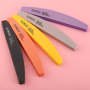 Custom Logo Factory Original 100/180 Grit High Quality Double-sided Japanese Emery Boards Lime De Una Nail File