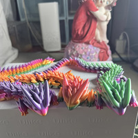 Nuevo modelo de figura de dragón sin dientes impresa en 3D, el más vendido transfronterizo, juguete colorido articulado, adorno de cabeza grande para