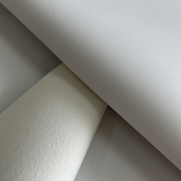 Cuir PVC avec doublure en velours de coton imitation 160 g/m², cuir Rexine pour canapé, prix avantageux, cuir artificiel blanc