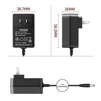 Adaptateur secteur DC de haute qualité 12V 1A, puissance réelle 12W, alimentation à découpage avec câble de 1,2 m en matériau PC