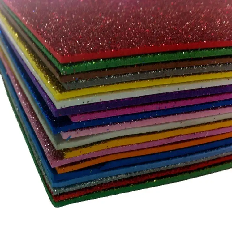 Kleurrijke 2Mm A4 Size Glitter Eva Foam Sheet