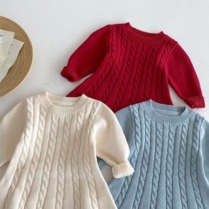 Nuovo <span class=keywords><strong>Abito</strong></span> Maglione per Ragazze in Stile Coreano 2025, Collo Rotondo Intrecciato, <span class=keywords><strong>Maniche</strong></span> Lunghe per Autunno e Inverno Caldi - Product Image 3