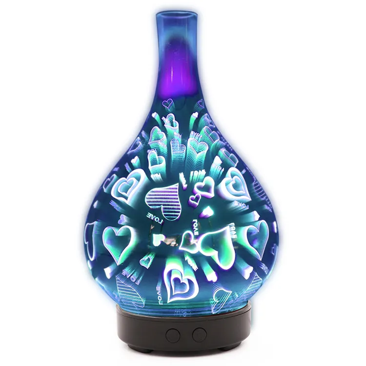 Hot Sales 100ml Bottle Shape Aromatherapy Bottles 3d Colorful Glass Aroma Diffuser For Home Hotel Muji