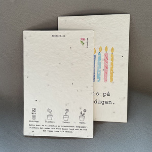 Cartes de remerciement personnalisées biodégradables faites à la main avec logo imprimé, cartes en papier plantables avec graines de lavande intégrées - Product Image 4